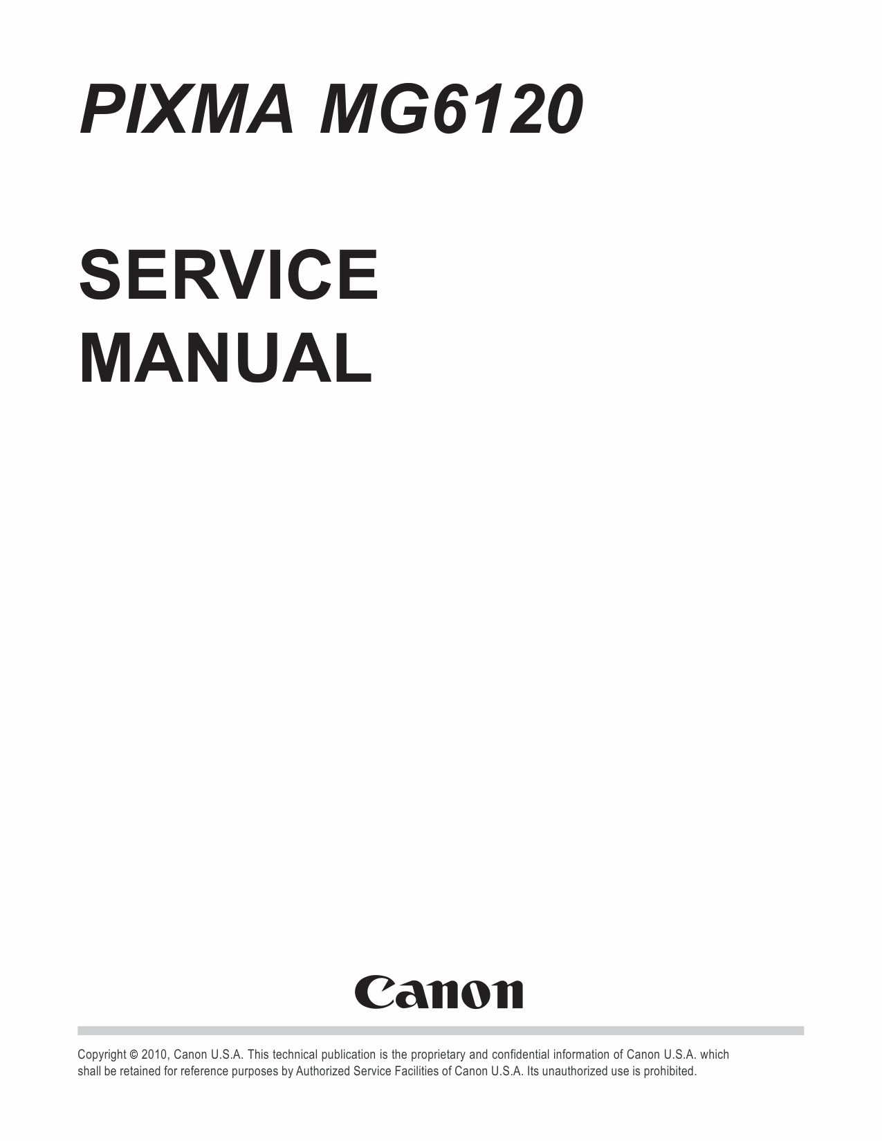 Canon PIXMA MG6120 Service Manual-1